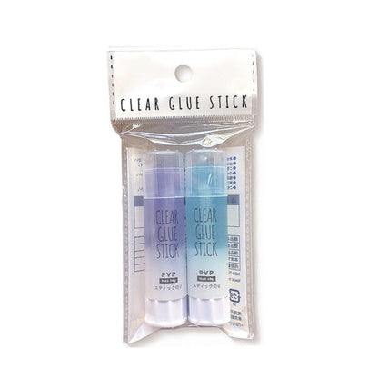 Clear color glue sticks, 2 packs (blue &amp; purple)