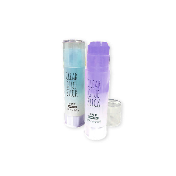 Clear color glue sticks, 2 packs (blue &amp; purple)