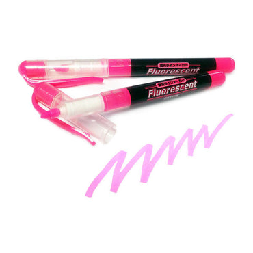 Direct-flow fluorescent line marker, 2 pack (pink)