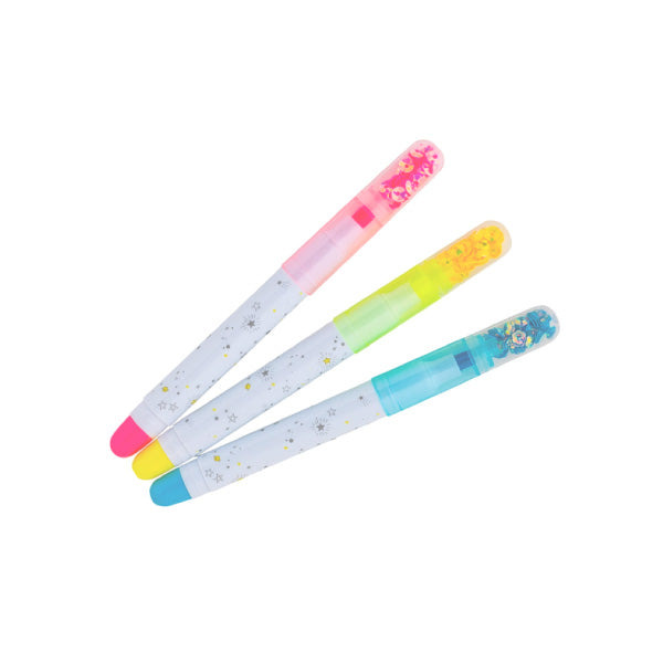 Star-shaped highlighter pen, 3 pieces