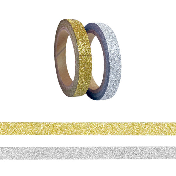 Glitter Tape Gold & Silver / 2P