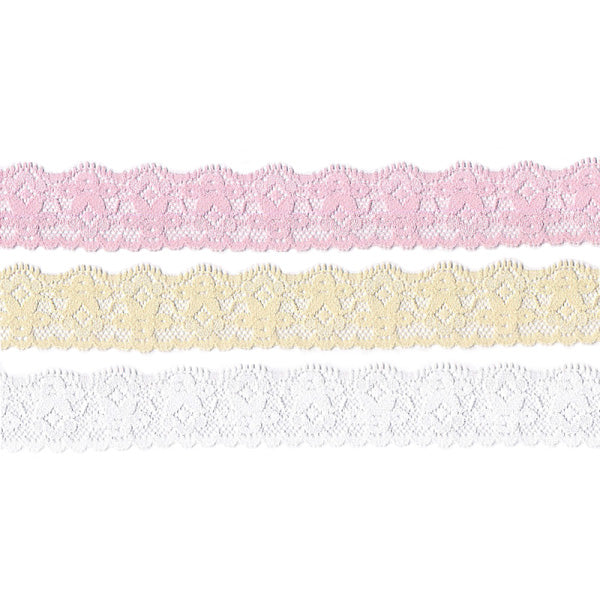 Elastic lace ribbon (16mm and 25mm assorted)