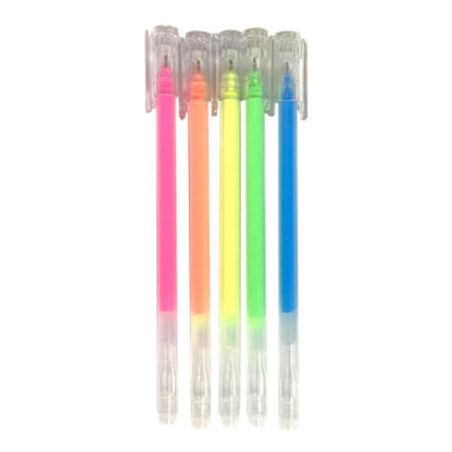 Fluorescent Gel Ink Ballpoint Pen - Pop Color / 5P