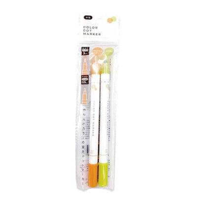 Color dot markers 2P (orange and green)