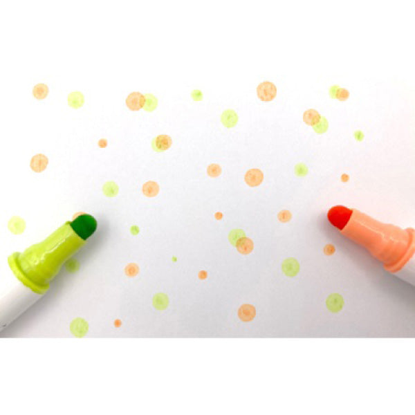 Orange & Green Color Dot Marker