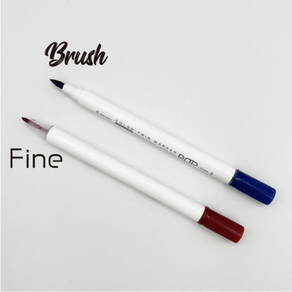 Pop Color Twin Marker 2P (Navy/Burgundy)