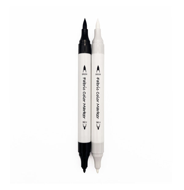 Twin color marker for fabrics - 2P (black and white)