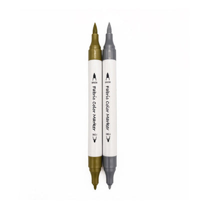 Twin color marker for fabrics - 2P (gold and silver)