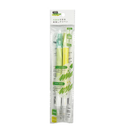 Color-erasing deco pen 2P (green/yellow)