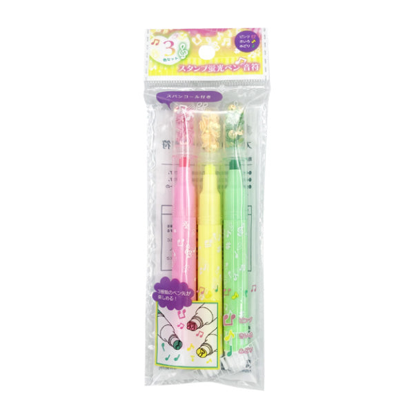 Stamp highlighter musical notes, 3P