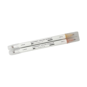 Sherbet color markers 2P (coral pink and orange)