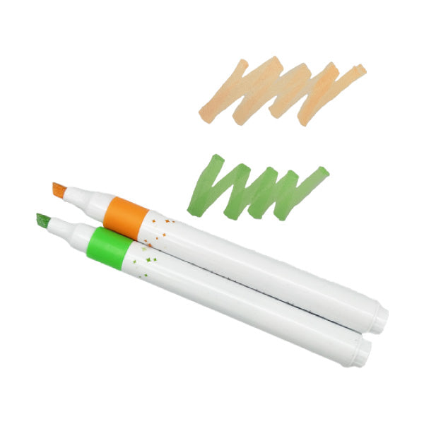 Sparkly fluorescent line markers 2P (orange and green)