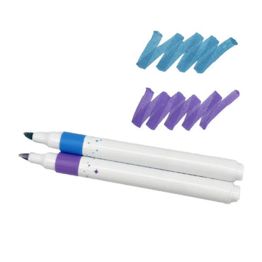 Sparkly fluorescent line markers 2P (blue and purple)