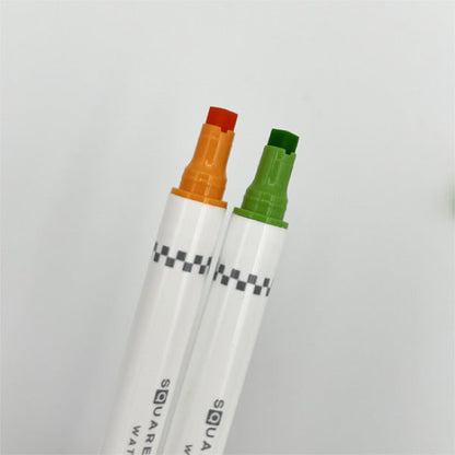 Orange & Green Square Stamp Marker / 2P