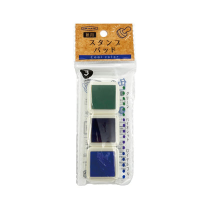 3-color stamp pad, cool colors