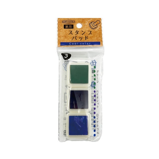 3-color stamp pad, cool colors