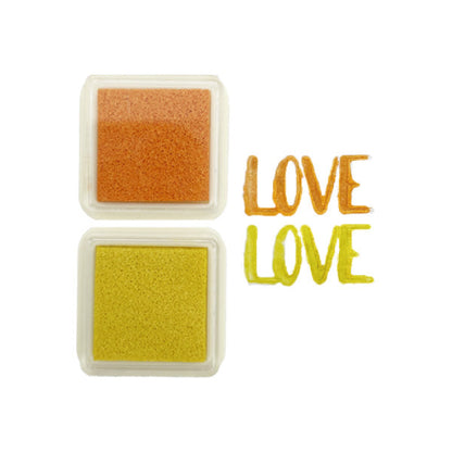 2 Color Pearl Stamp Pad / Orange & Yellow