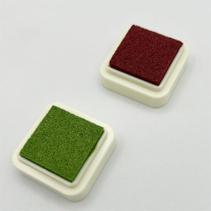 2-color pearl stamp pad (wine red &amp; pale green)