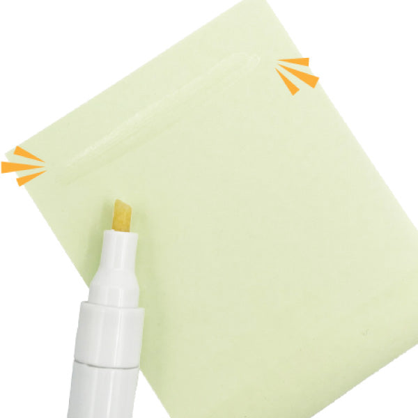 Pen-shaped glue for making sticky notes