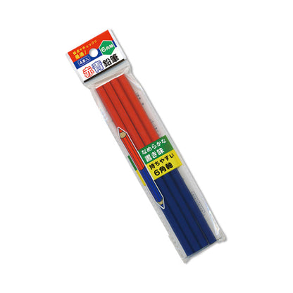 6-sided red and blue pencils, 4 pieces